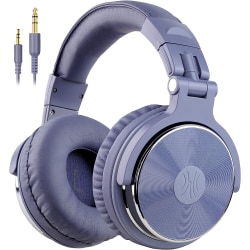 Over-Ear-hörlurar Studio-bashörlurar med kabel med 50 mm drivrutiner, hopfällbara lätta hörlurar
