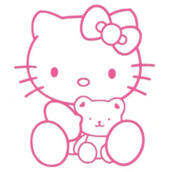 Väggdekor - Hello Kitty rosa