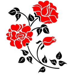 Väggdekor - Vackra röda rosor