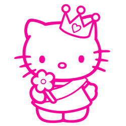 Väggdekor - Hello Kitty (Model 9) rosa