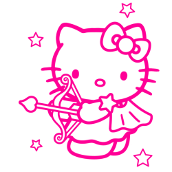 Väggdekor - Hello Kitty (Model 10) rosa