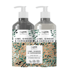 Giftset I Love Naturals Hand Care Duo Ginger & Cardamom grå