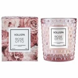 Voluspa Roses Boxed Textured Glass Candle Rose Otto 184g Rosa