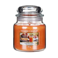 Yankee Candle Classic Medium Jar Farm Fresh Peach 411g Orange