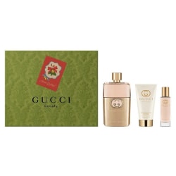 Giftset Gucci Guilty Pour Femme Edp 90ml + Edp 15ml + Body Lotio Transparent