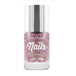 Beauty UK Glitter Nail Polish - Stardust Pink Transparent