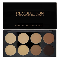 Makeup Revolution Ultra Cover and Conceal Palette Medium - Dark Svart