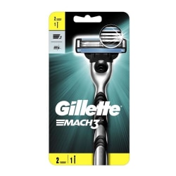 Gillette Mach3 Razor + 2 Blade Transparent