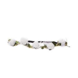 Hairband Blossom Small - White Transparent