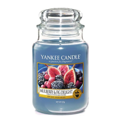 Yankee Candle Classic Large Mulberry & Fig Delight 623g Blå