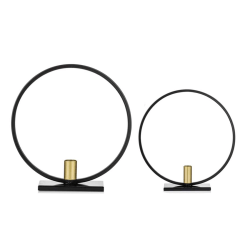 2 stycken Geometrisk Ljushållare för Matbord Vardagsrum