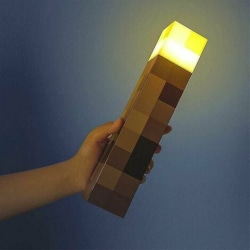 Minecraft Game Led Torch Skrivbord Sänglampa Nattljus Heminredning