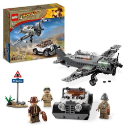 LEGO® Indiana Jones 77012 jaktflygplan, leksak med modellplan och bil
