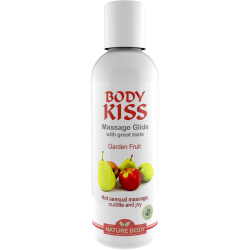 Nature Body White: Body Kiss Massage Glide, Garden Fruit, 100 ml Transparent