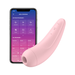 Satisfyer Connect: Curvy 2+, Air Pulse Stimulator + Vibration... Rosa