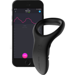 Lovense: Diamo, Bluetooth Vibrating Cock Ring Svart