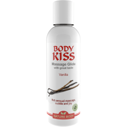 Nature Body White: Body Kiss Massage Glide, Vanilla, 100 ml Transparent
