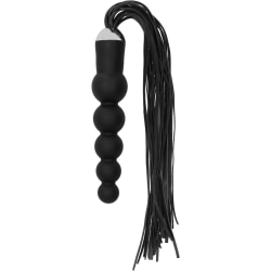 Ouch!: Black Whip with Curved Silicone Dildo Svart