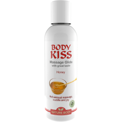 Nature Body White: Body Kiss Massage Glide, Honey, 100 ml Transparent
