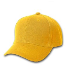 Vanlig cap - tom hatt med enfärgad och justerbar (grön) yellow