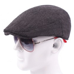 Unisex Newsboy-keps för män Golf Driving Flat Drivers Hat Black