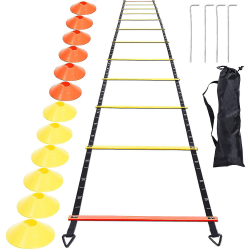 Piao Agility Ladder - Agility Speed ​​And Balance Training Ladder For Fotball Basketball Boksing Softball Fotarbeid Sport Agility Trening Med Skala Og