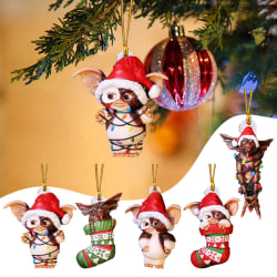 5 Pack Gremlins Gizmo Fairy Lights Joulupukin hattu roikkuva jouluhahmo koristeellinen koriste