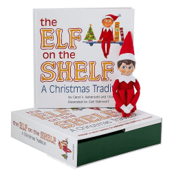 Elf On The Shelf: A Christmas Tradition (blåøjet dreng). Elf & Bog