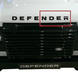 Gloss Black Defender Bonnet Lettering Badge Emblem For Puma