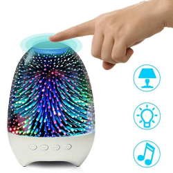 Nattlys Bluetooth-høyttaler, LED-lys Blinkende Bærbar trådløs Bluetooth-høyttaler