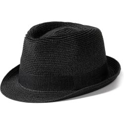 Stråhatt for kvinner med kort brems Panama Fedora Beach Sun Trilby-hatt for ferieherrer Roll Up Summer Hat