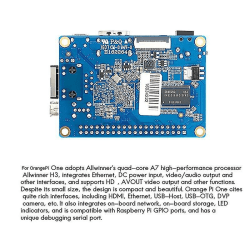 For Orangepi One Development Board Allwinner H3 1gb Ddr3 programmeringsmikrokontroller med Csi Inter