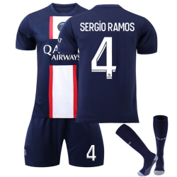 Paris Hemma22-23 Ny säsong nr 4 Sergio Ramos Fotbollströja Kids28(150-160cm)