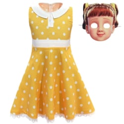 Girls Gabby Yellow Dress Toddler for Little Girls Halloween Cosplay kostym 150cm Cherry