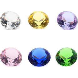 6st Kristallfärgade diamanter Syntetiska färgade diamanter Bordsdekorationer