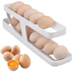 Ägghållare Kylskåp Kylskåp Organisera Automatisk rullförvaring 12-14 Ägg Kök Hushåll