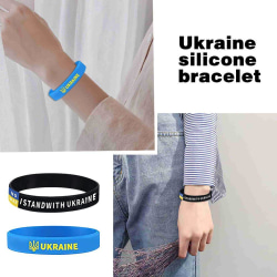 STÖD UKRAINA Silikonarmband Ukrainska flaggan Armband