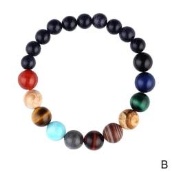 åtta planeter pärlor armband manligt universum natursten yoga cha MulticolorB 10mm