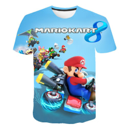 Tecknad Super Mario Bros T-shirt Barn Pojkar Kortärmade Toppar 9-10 Years = EU 134-140