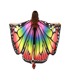 Butterfly Wings för Vuxen Cape Halloween Dansdräkt Multicolor