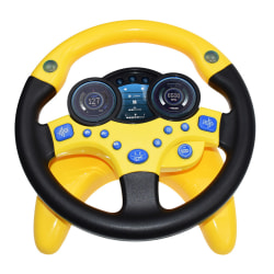 Steering Wheel Toy Simulated Driving Toy for Preschool Kids Yellow-Black