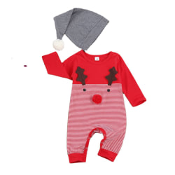 Julbyxa med hatt för toddler Bady Söt set Red 60cm