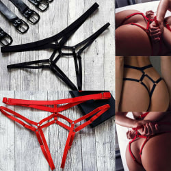Kvinnor Sexiga stringtrosor Trosor Öppna Grenlösa Underkläder G-string Red L
