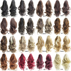 Naturlig hästsvanskloklämma i hårförlängningsfrisyr för kvinnor 40cm2-30M