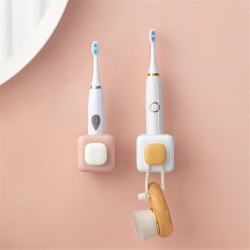 Elektrisk tandborsthållare Väggmonterad självhäftande hållare Pink