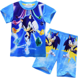Kids Boy Sonic The Hedgehog Kortärmad Shorts Suit T-shirt light blue 130cm