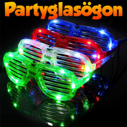Party glasögon | Blå LED-glasögon | 3 ljuslägen blå
