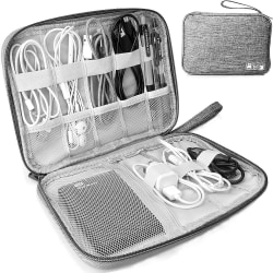 Elektronisk väska, stötsäker resekabelpåse Anti-fuktförvaring Laptopväska Tillbehörsorganisator för hårddiskar, kablar, laddare, telefon, USB, SD-kort
