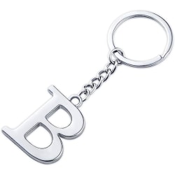 Nyckelring Första bokstaven Nyckelring Silver för män Kvinnor Personlig Alfabet Monogram Nyckelring för bilnycklar
