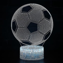 Fotboll Fotboll 3D Led Nattlampa 7 Färger Bordslampa